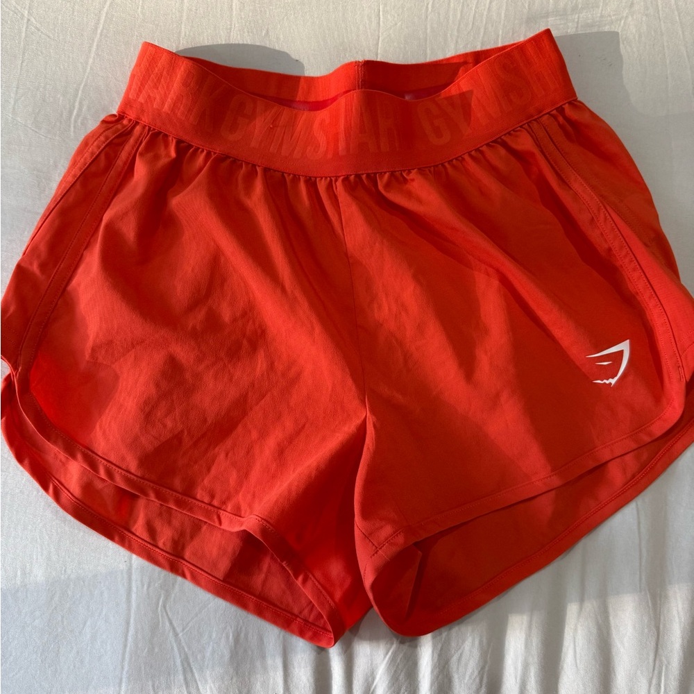 Gymshark Women's Bright Red Athletic Shorts